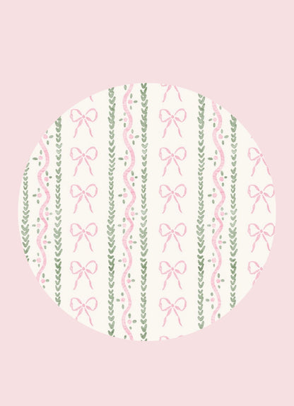 Sage & Pink Bows - Bamboo Two Piece Set - PREORDER!