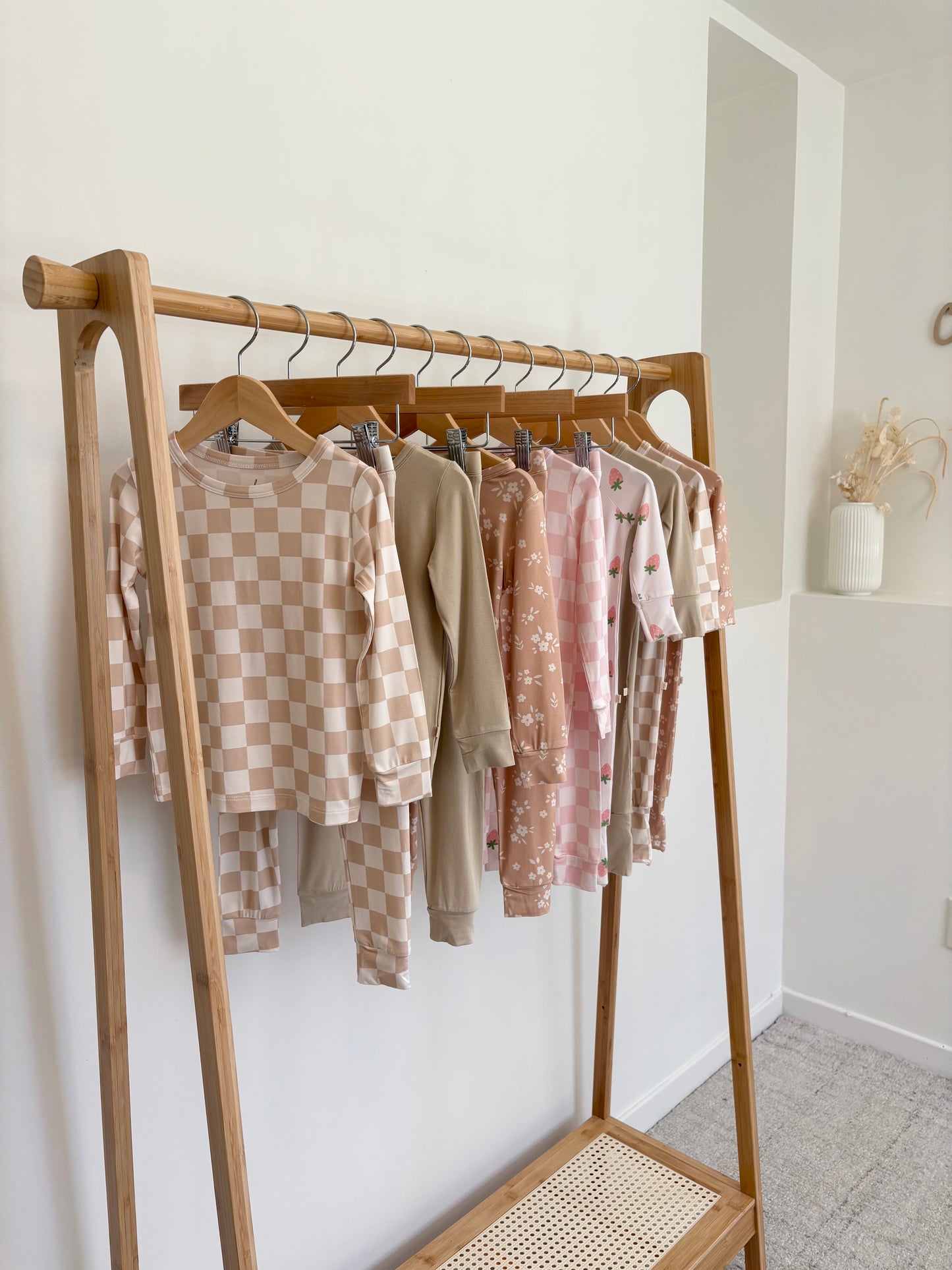 Honey Beige Two-Piece Bamboo Pajama Set