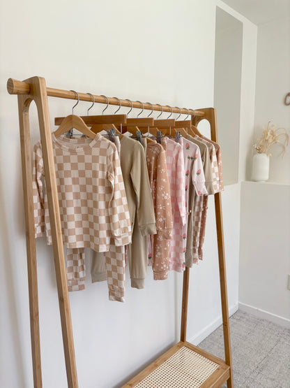 Honey Beige Two-Piece Bamboo Pajama Set